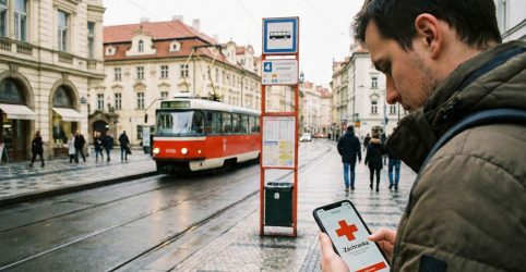 Приложение Záchranka в Праге , главное